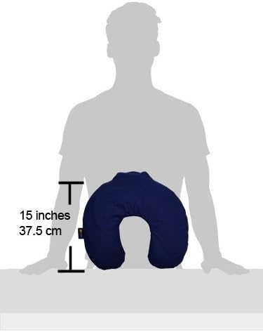 SunnyBay Microwave Heating Pad, Microwavable Cold or Heated Neck Pillow with Shoulder Coverage, 2.5 lb Moist Bean Bag Compress with Washable Cotton Cover,15x15 inches (Unscented Blue)