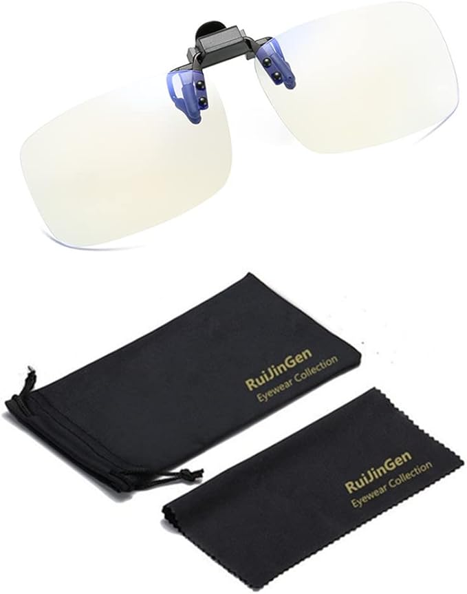 Clip on Flip up Polarized Lens For Prescription Glasses UV Protection Sunglasses (Clear lenses not Polarized)