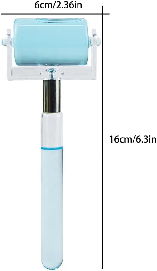 Ice Roller for Face & Body - Cold Therapy Tool to Depuff Eyes, Reduce Inflammation & Tighten Skin - with Protective Case (Blue)
