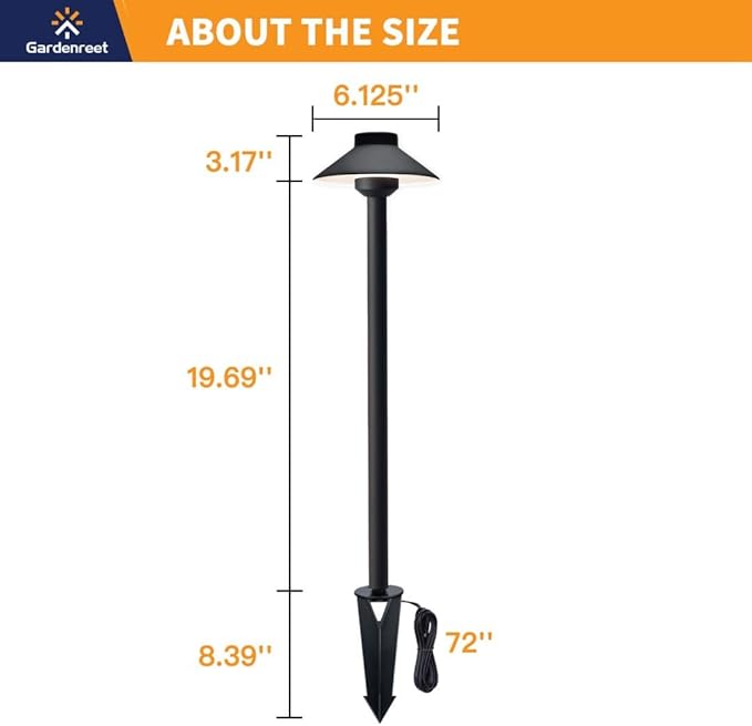 Solid Brass 12V LED Landscape Lighting Kit (12 Black Path Lights) with 300W Low Voltage Transformer and Mechanical Timer and 250FT Wire and 50Pack Connectors for Outdoor Pathway Garden