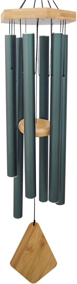 Wind Chimes Outdoor Deep Tone, 36 Inches Large WindChimes Outdoor Sympathy Windchime for Mom/Housewarming/Christmas, Garden Chimes for Outside Decoration. Green