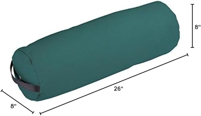 EARTHLITE Bolster Pillow Fluffy – Durable Massage Bolster, 100% PU Upholstery incl. Strap Handle/Professional Quality for Massage Tables/Back Pain Relief