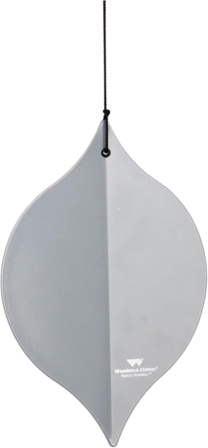Woodstock Chimes Heroic Windbell Wind Chime for Outside 40" Large Grey,Deep Tone Sound, Outdoor Decor for Patio, Porch, Garden HWLY