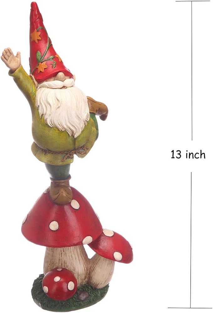 Topadorn Vegetable Garden Gnome Statue Decoration Statuary Funny Gnomes Garden Decorations,Mushroom