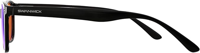 Swanwick Blue Light Blocking Glasses for Women, Men. Sleep Aid. Anti Eyestrain Headache for Computer, Gaming, TV, UV Glare