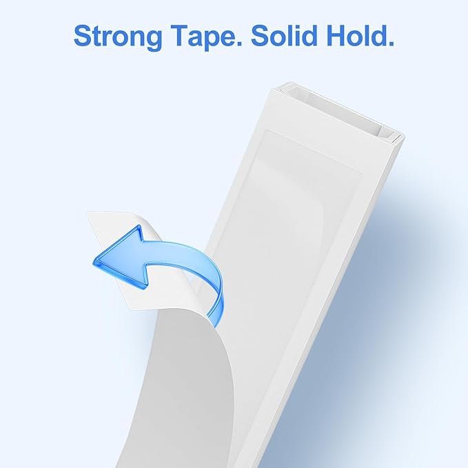 Yecaye Cord Hider, One-Cord Cable Concealer, Cord Covers for Wires on Wall, Easy Install Cable Management Kit for 2 Small Wires, Cables Raceway Home Office, W0.59in H0.4in, White