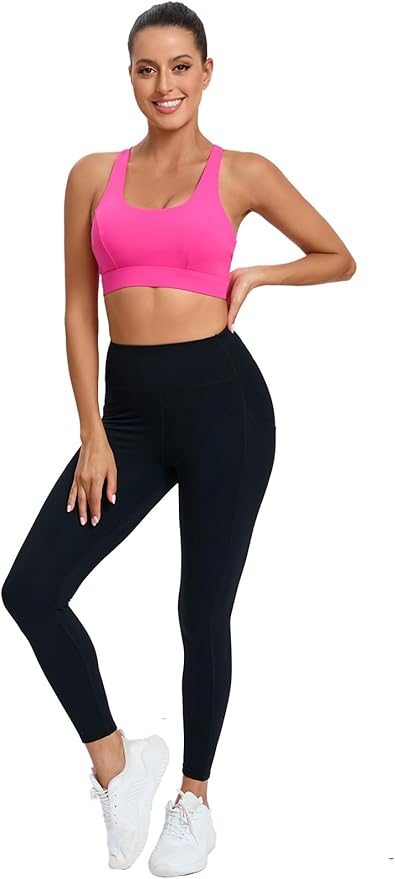 RUNNING GIRL Sports Bras for Women,Padded Sports Bra Tank Top Sexy Crisscross Back High Impact Longline Workout Yoga Bra