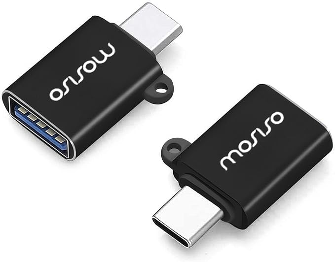 MOSISO USB C to USB Adapter 2 Pack,USB Type-C to USB Connector,Thunderbolt 3 to USB 3.0 Converter OTG Compatible with MacBook Pro 2024-2016/Air 2024-2018/Laptop/Tablet/More Type-C Devices, Black