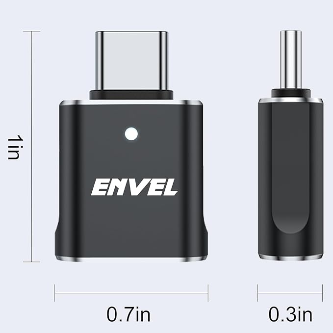 ENVEL USB to USB C Adapter, 2 Pack USB3 10Gbps High Speed Data Transfer, OTG Converter Thunderbolt3 4 Compatible with Apple iWatch iPhone 15 16 Pro Max iPad Air 4 5 Mini 6