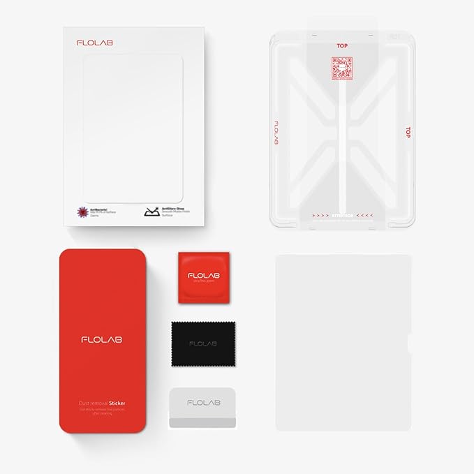 FLOLAB ONETIME NanoArmour Anti-Glare Screen Protector for iPad Pro 11 Inch M4 2024 Anti-Fingerprint Tempered Glass, TruColor, Matte, Easy Install, Bubble Free, Dust Free, Smooth as Butter, Durable