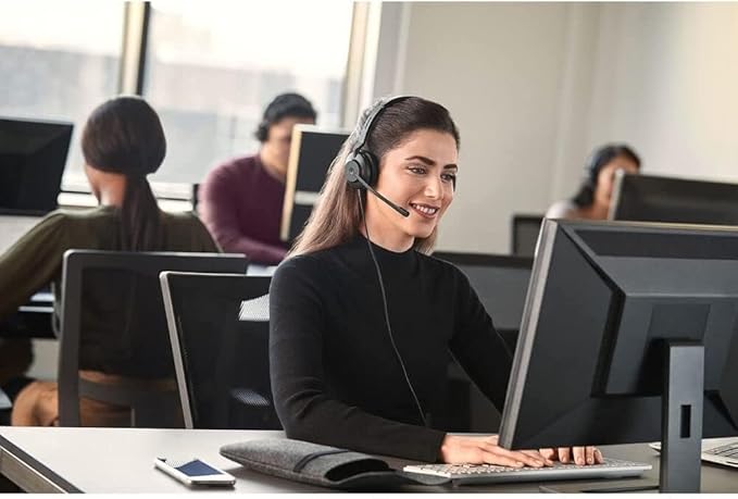 Jabra Evolve2 30 SE Wired Mono Noise-Cancelling Headset - Features 2-Microphone Call Technology and USB-A Cable - MS Teams Certified, Works with All Other Platforms - Black