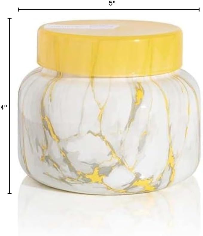 Capri Blue Modern Marble Jar Candles - Luxury Scented Candles for Home - Long Lasting Soy Wax Blend - Scented Home Decor Gifts - Pineapple Flower (19 oz)