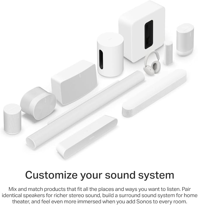 Sonos Beam Gen 2 - White - Soundbar with Dolby Atmos