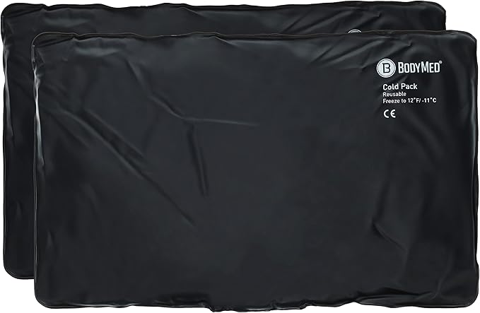 BodyMed Heavy Duty Reusable Urethane Ice Pack (2-Pack) for Knee, Arm, Elbow, Shoulder, Back - Professional Grade Cold Therapy for Injuries, Aches, Swelling, Bruises - 21 in. x 13 in. (Oversize)