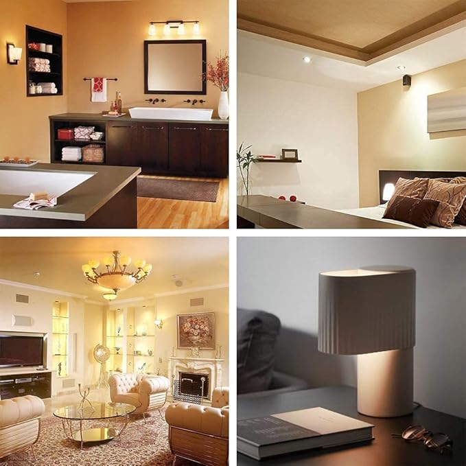 4 Pack R14 LED Bulb 4W E17 Base Mini Reflector Floodlight Light Bulb Dimmable 5000K Daylight - 40W Equivalent - e17 LED Bulb Dimmable E17 Intermediate Base Mini Light Bulbs, Curio Cabinet Light Bulb