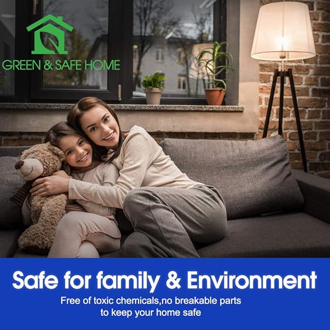 Energetic Light Bulbs 60 Watt Equivalent, A19 Warm White LED Light Bulbs, 15000 Hrs E26 Base, 8W, 800LM, 3000K Light Bulb, UL Listed, Non-Dimmable, 24-Pack