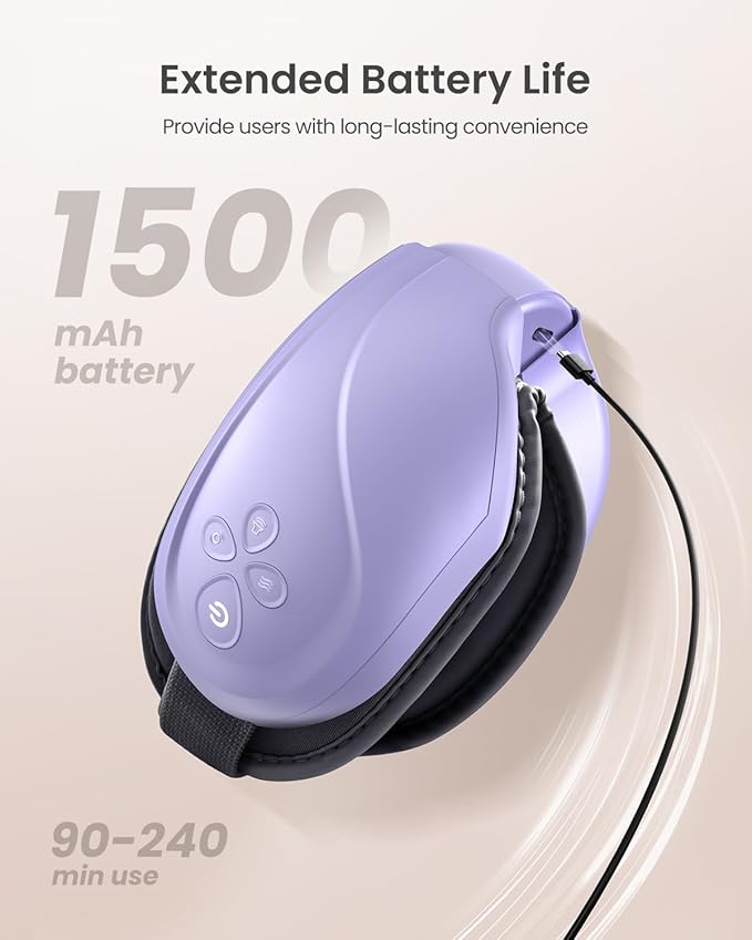 RENPHO Eyeris 2 Eye Massager with Heat and Cooling, Birthday Christmas Gifts for Grandkids Mom Dad Women Men Heated Sleep Mask for Migraine Relief Improve Sleep