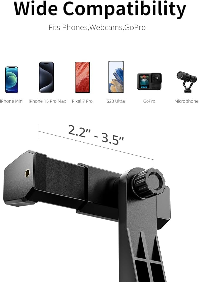 UBeesize 12’’ Ring Light with Overhead Phone Mount, LED Selfie Light with Stand and Phone Holder for iPhone and Laptop, Desk Light for Video Recording, Zoom Meeting, Live Streaming, Tiktok, YouTube