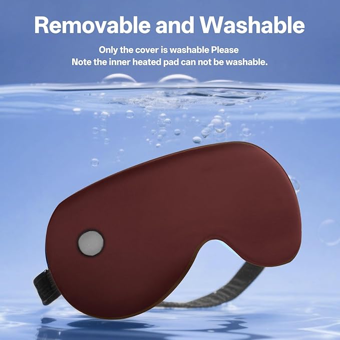 Cordless Heated Eye Mask for Dry Eyes, Electric Warm Compress for Fast Eye Relief, Rechargeable USB Heat Therapy Mask for Sleep, Blepharitis & Stye Treatment