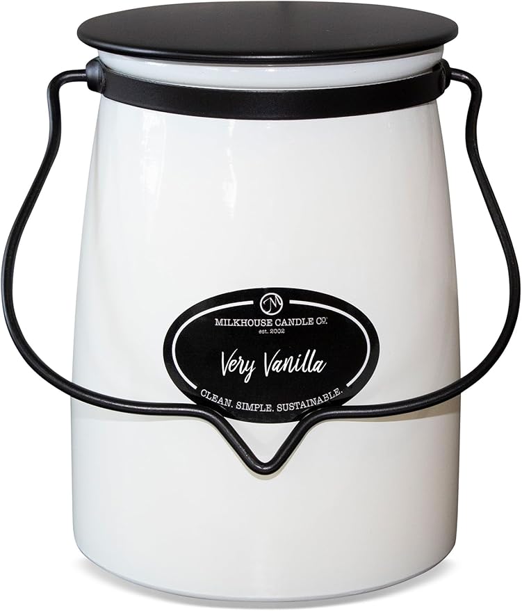 Milkhouse Candle Company - Very Vanilla - Creamery Collection - 22oz Single Cotton Wick Soy Candles with Beeswax - Long Burn Time, Made in The USA - Non Toxic, Premium Scented Candles