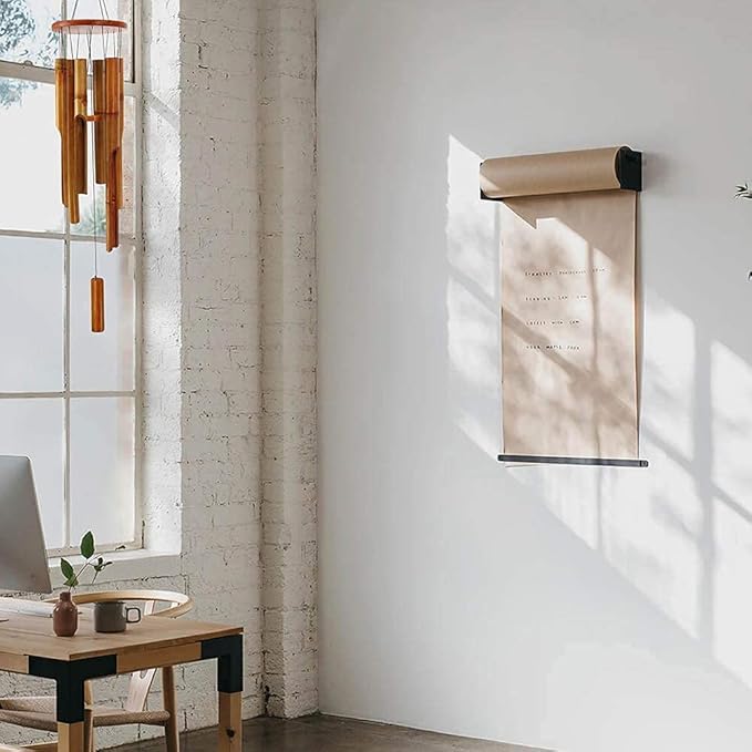 Bamboo Wind Chimes Outdoor,Wooden Wind Chimes for Outside with Melody Deep Tone,38" Classic Zen Garden Windchime for Relaxation, Grace.Home Décor for Patio, Garden or Indoor