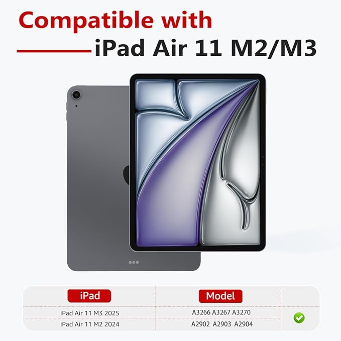 bersem Screen Protector Compatible with iPad Air 11 Inch M3 2025 / M2 2024, Tempered Glass, Ultra Clear, Anti-Scratch, Case Friendly, EZ Kit, 1 Pack