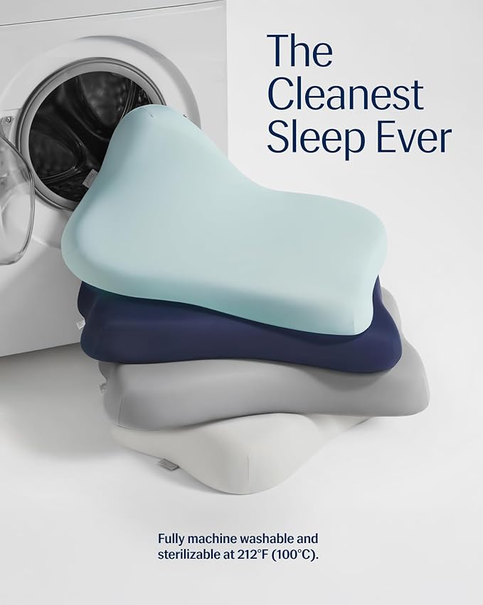 REST® Evercool® Cooling Pillow, Instant Cool-to-Touch Shell Fabric & Breathable Silicone Sponge Core for All-Night Temperature Regulation & Ergonomic Support, Low Height, Light Gray