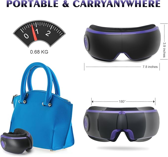 Electronic Eye Compress Massager with Heat,Eye Mask Eye Care Massager for Migraines