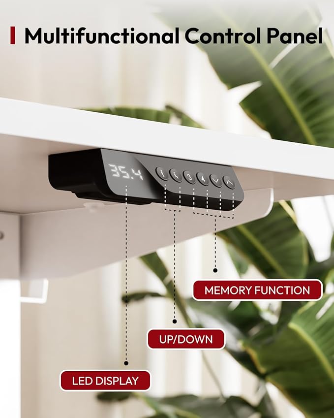 SANODESK Standing Desk Height Adjustable Electric Stand up Desk 79x32 Inches Sit Stand Home Office with Splice Board, White Frame/White Top
