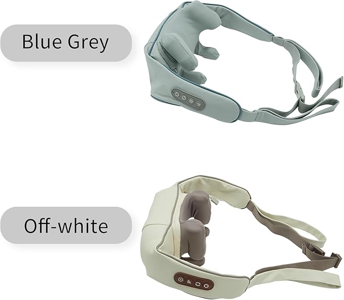 Wireless Neck and Shoulder Massager With Soothing Heat, Shiatsu Back Massager Pillow for Traps, Back Pain, Gifts for Men Women Mom Dad