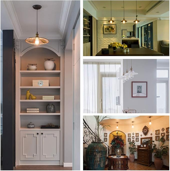 Energetic ST19 Vintage LED Edison Bulbs, 60 Watt Equivalent, ST64 LED Filament Bulbs, CRI 95+, Soft White 2700K, Non-Dimmable, E26 Standard Base, UL Listed, 4 Pack