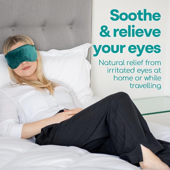 Medi Grade 2-in-1 Heat and Cooling Eye Mask - Microwave Activated Heated Eye Mask for Dry Eyes, Styes and Blepharitis and integrated Cooling Eye Mask for Puffy Eyes, Dark Circles or Migraines