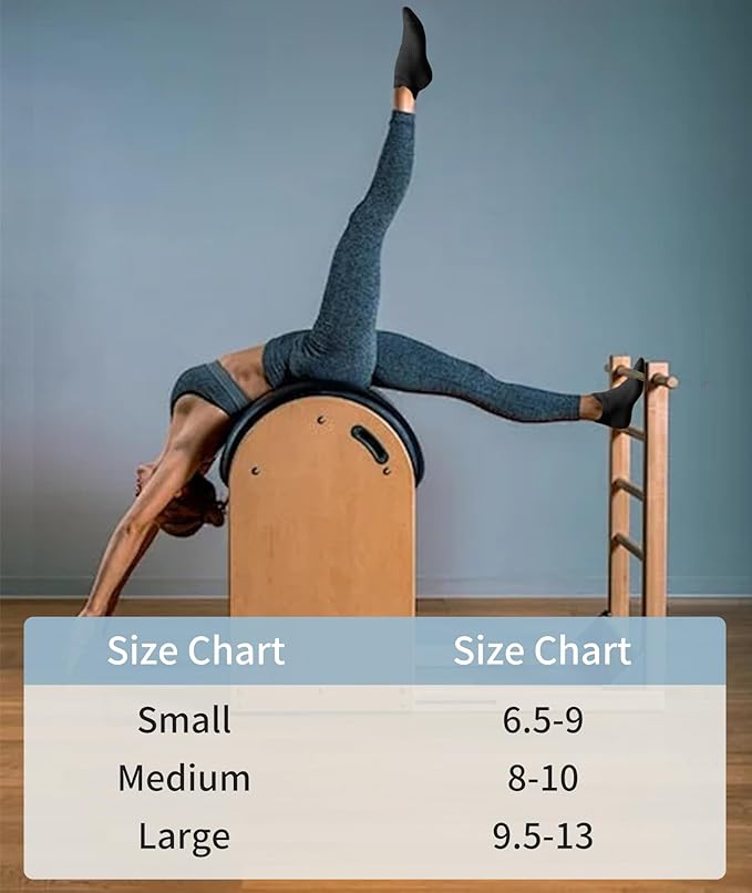 DIBAOLONG Pilates Socks with Grips for Women, Grip Socks Non Slip Yoga Socks for Barre Hospital Grippy Socks 4 Pairs