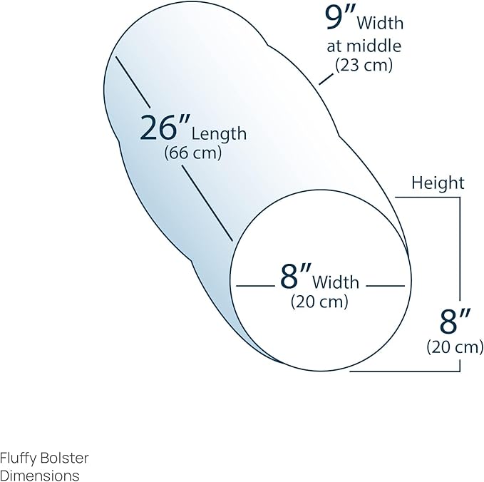 EARTHLITE Bolster Pillow Fluffy – Durable Massage Bolster, 100% PU Upholstery incl. Strap Handle/Professional Quality for Massage Tables/Back Pain Relief