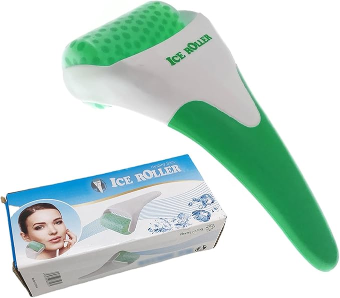 Ice Roller for Face,Cold Facial Massager for Eye Puffiness,Skin Care Tools for Migraine Relief and Blood Circulation (Green)