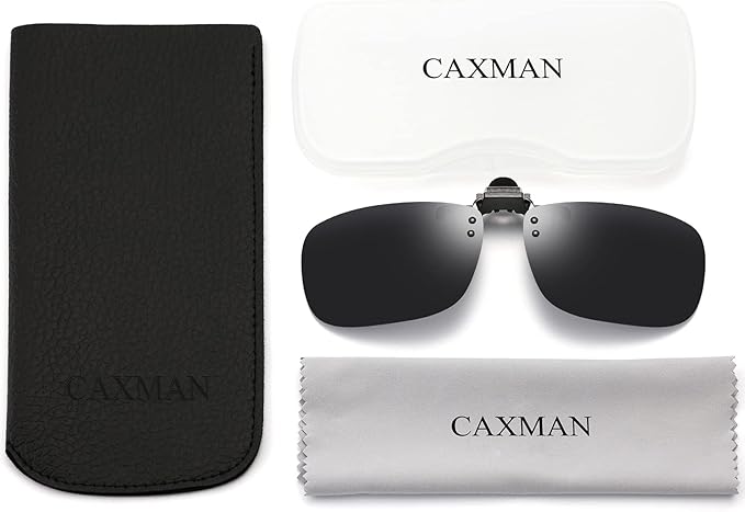 Polarized Clip-on Flip Up Metal Clip Rimless Sunglasses for Prescription Glasses