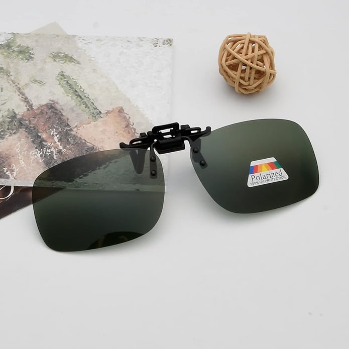 Eyekepper 4 Pack Flip-up Clip-On Sunglasses 59x39 MM Metal Wear Over Glasses