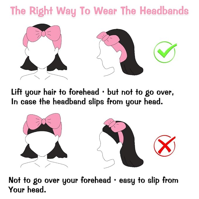 UMIKU 8 Pack Spa Headband for Women Facial Makeup Headband Soft Coral Fleece Christmas Stocking Stuffers Bow Hair Band Head Wraps for Washing Face Mask Spa Gifts For Women Gifts Basket