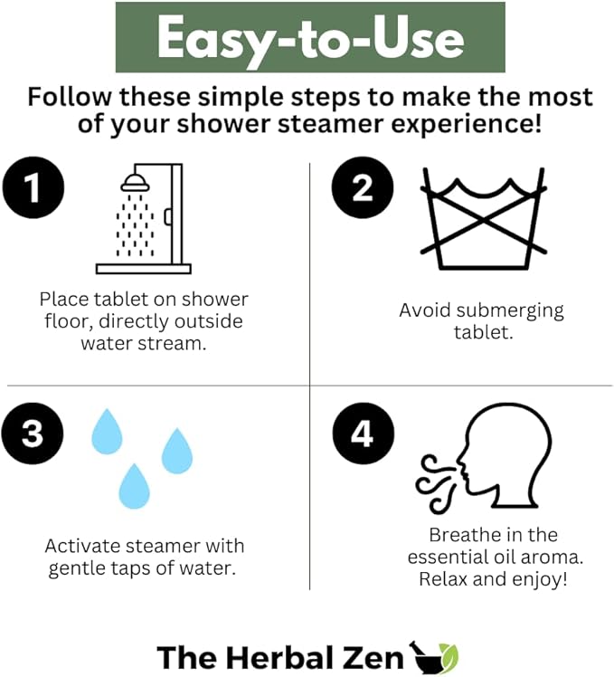 Recenter Shower Steamers Aromatherapy with Lavender and Eucalyptus Essential Oils, Aromatherapy Shower Bombs, Self Care Gift, Birthday Gift for Women, Bath Steamer for Women and Men