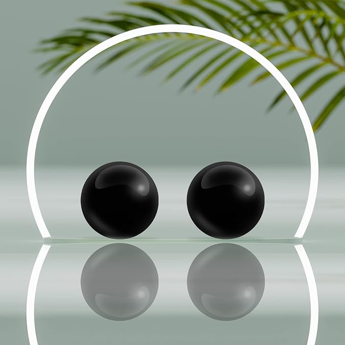 Coolrunner Marble Black Baoding Balls Chinese Health Stress Relieve Hand Exercise Massage Balls