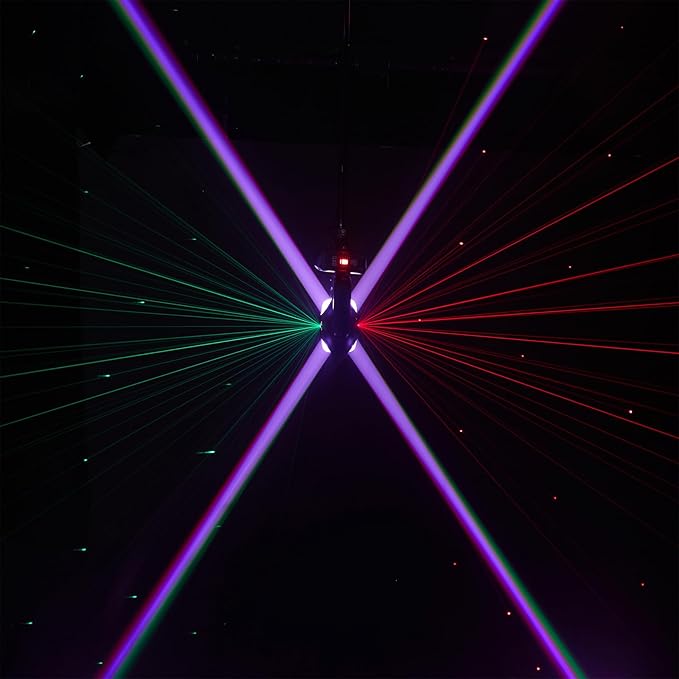 PartyLights 100W Moving Head Light with Beam Effect Scan, Sound Activated for Weddings & Live Events