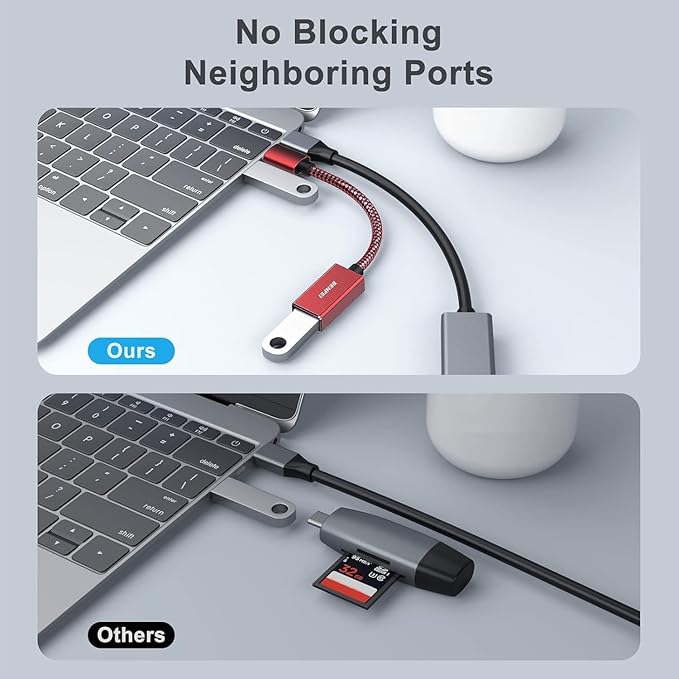 BENFEI USB C to USB 3.0 Adapter, 2 Pack USB C to A Male to Female Adapter Compatible with MacBook 2022 2021 2020, Samsung Galaxy Note 20, Galaxy S20 S21, Google Pixel, Nexus, and More