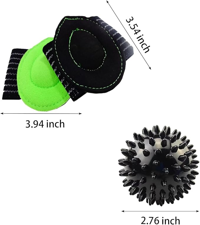 Gradient Fitness Therapy Stretching Belt, 12 Circle Multi Ring Stretching Belt (1.5 inches wide x 86.6 inches long), Therapy Equipment, Yoga Stretcher Strap,Leg Stretcher. Equipped with arch foot pads and pointed massage balls