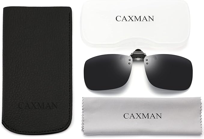 Polarized Clip-on Flip Up Metal Clip Rimless Sunglasses for Prescription Glasses