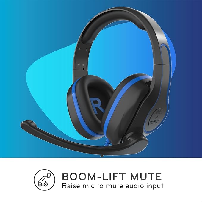 ThinkWrite Technologies TWT Audio REVO TW330, Premium Wired Over-Ear Headset with USB-C Plug, Noise Reducing Headset with Mic Boom