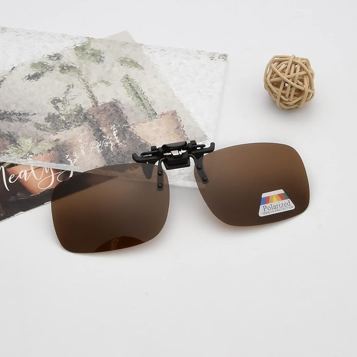 Eyekepper 4 Pack Flip-up Clip-On Sunglasses 59x39 MM Metal Wear Over Glasses