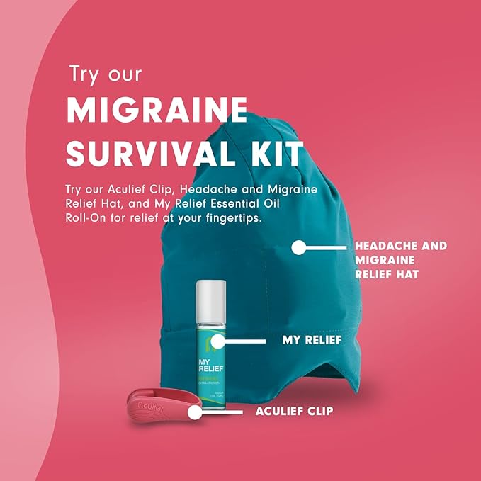 Aculief Acupressure Tension Clip - Discreet Portable Wearable & Nurse Essentials - On-the-Go Stress Management - Regular, Pink