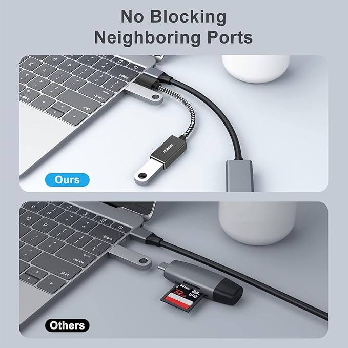 BENFEI USB C to USB 3.0 Adapter, 2 Pack USB C to A Male to Female Adapter Compatible with MacBook 2022 2021 2020, Samsung Galaxy Note 20, Galaxy S20 S21, Google Pixel, Nexus, and More