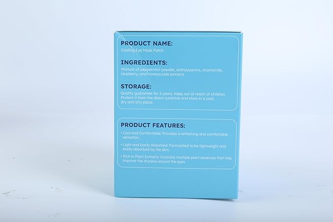 20-Pack Cold Eye Mask, Disposable Hydrogel Eye Patches, Gel Sheet Mask for Tired Eyes & Puffiness,Self Cooling Compress, Travel Essentials & Relaxation Gifts for Women, Stocking Stuffers for Adults