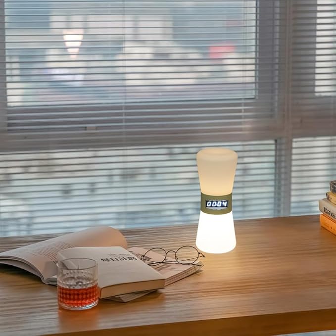 Electronic Hourglass LED Timer, Visual Countdown Clock with Flowing Light, Digital Sand Timer for Kids, Focus Training, Pomodoro, ADHD Support Timer